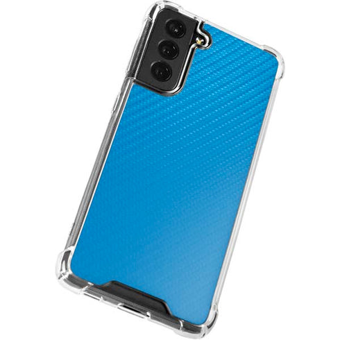 Blue Carbon Fiber Specialty Material Galaxy S21 FE Clear Case