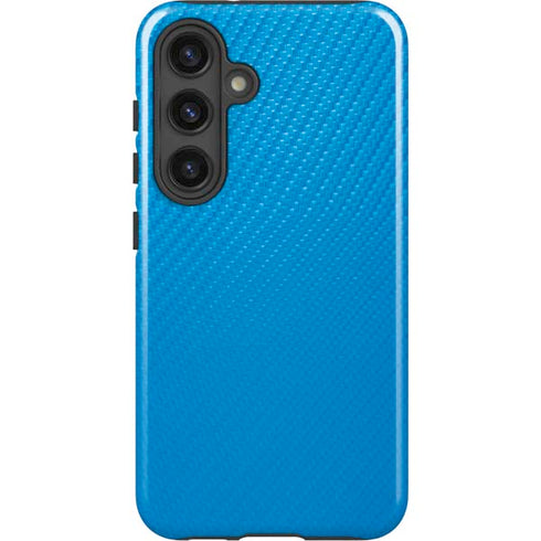 Blue Carbon Fiber Specialty Texture Material Galaxy S24 Impact Case