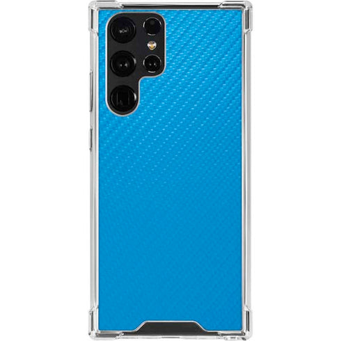 Blue Carbon Fiber Specialty Material Galaxy S24 Ultra Clear Case
