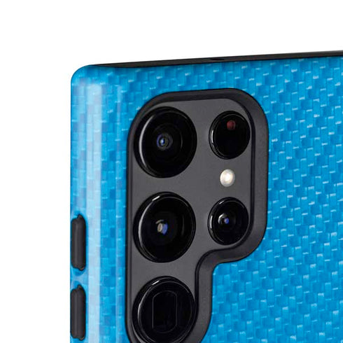 Blue Carbon Fiber Specialty Texture Material Galaxy S24 Ultra Impact Case