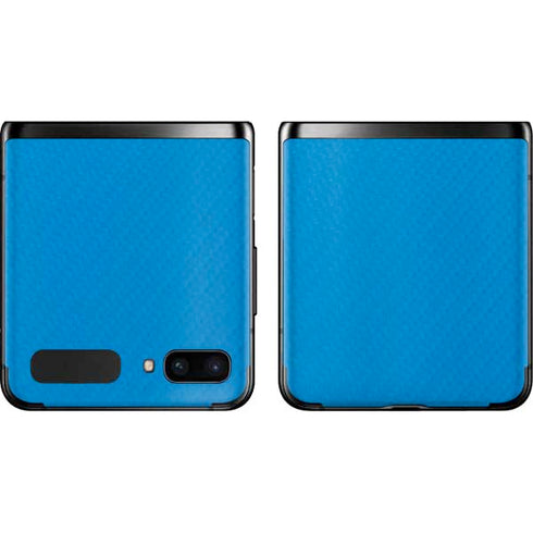 Blue Carbon Fiber Specialty Material Galaxy Z Flip Skin