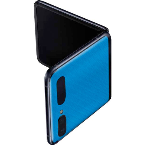 Blue Carbon Fiber Specialty Material Galaxy Z Flip Skin