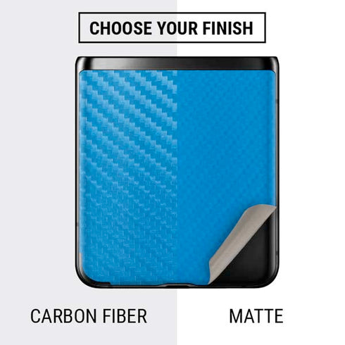Blue Carbon Fiber Specialty Material Galaxy Z Flip Skin