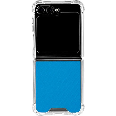 Blue Carbon Fiber Specialty Material Galaxy Z Flip5 5G Clear Case