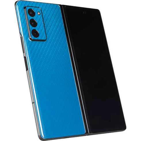Blue Carbon Fiber Specialty Material Galaxy Z Fold2 5G Skin