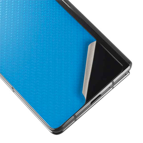 Blue Carbon Fiber Specialty Material Galaxy Z Fold2 5G Skin