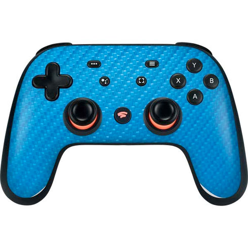 Blue Carbon Fiber Specialty Material Google Stadia Controller Skin