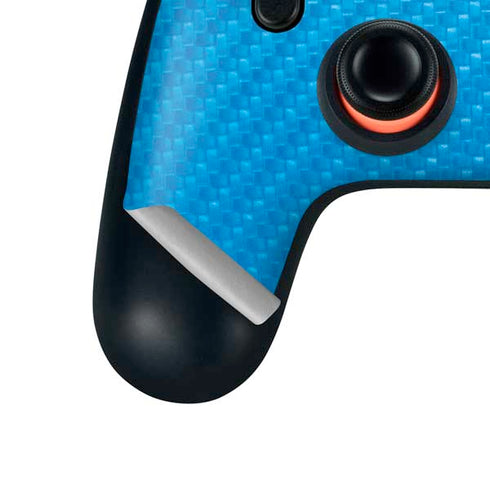Blue Carbon Fiber Specialty Material Google Stadia Controller Skin