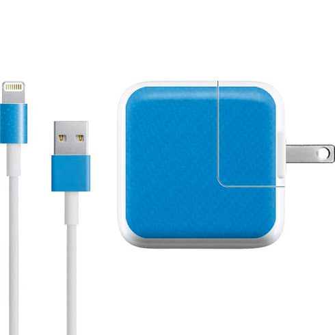 Blue Carbon Fiber Specialty Material iPad Charger (10W USB) Skin