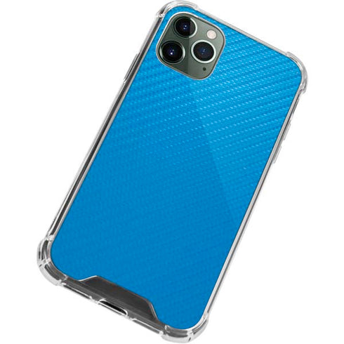 Blue Carbon Fiber Specialty Material iPhone 12 Pro Max Clear Case