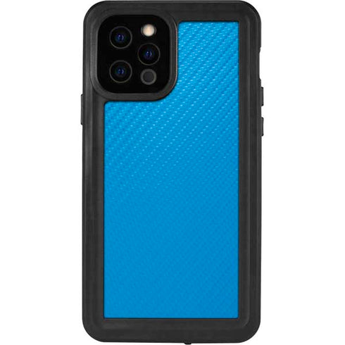Blue Carbon Fiber Specialty Material iPhone 12 Pro Waterproof Case