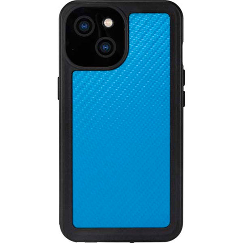 Blue Carbon Fiber Specialty Material iPhone 13 Mini Waterproof Case