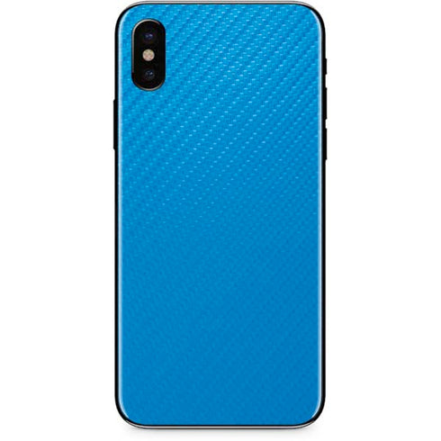 Blue Carbon Fiber Specialty Material iPhone X Skin