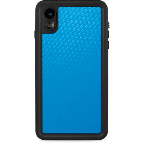 Blue Carbon Fiber Specialty Material iPhone XR Waterproof Case