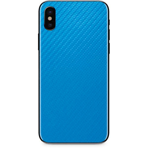 Blue Carbon Fiber Specialty Material iPhone XS Max Skin