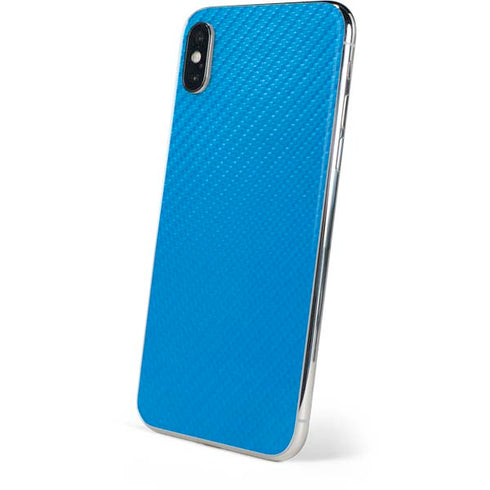 Blue Carbon Fiber Specialty Material iPhone XS Skin
