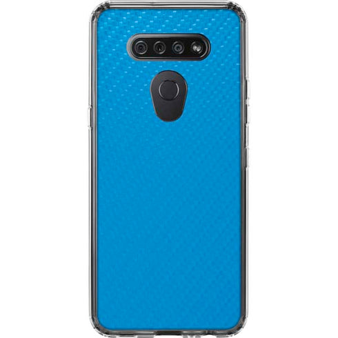 Blue Carbon Fiber Specialty Texture Material LG K51/Q51 Clear Case