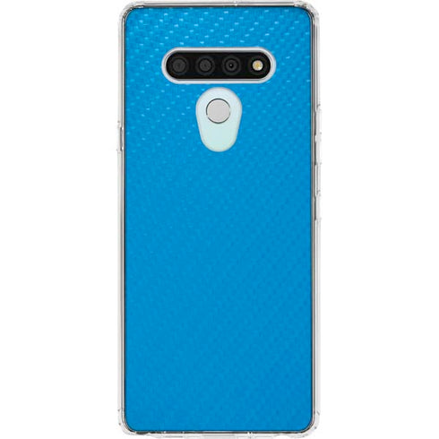 Blue Carbon Fiber Specialty Texture Material LG Stylo 6 Clear Case