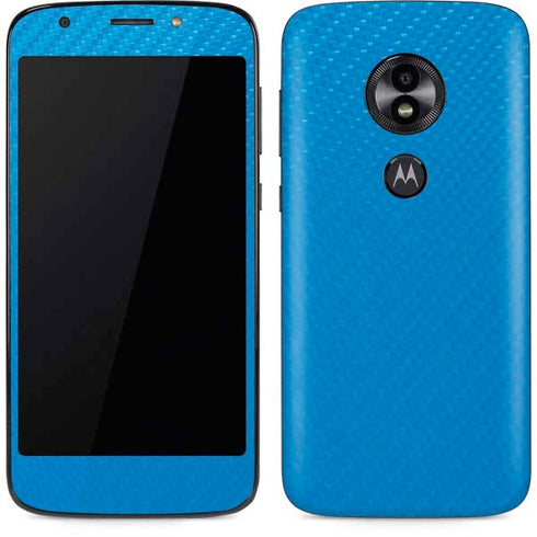 Blue Carbon Fiber Specialty Material Moto E5 Play Skin