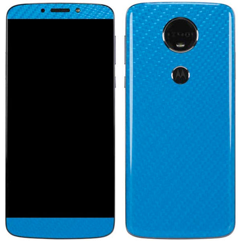 Blue Carbon Fiber Specialty Material Moto E5 Plus Skin