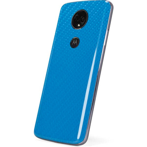 Blue Carbon Fiber Specialty Material Moto E5 Plus Skin
