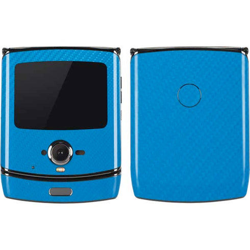 Blue Carbon Fiber Specialty Material Motorola RAZR Skin