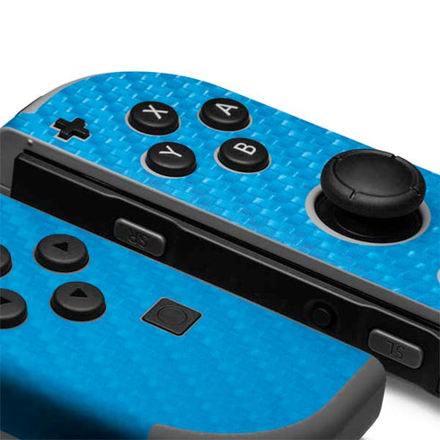 Blue Carbon Fiber Specialty Texture Material Nintendo Joy-Con (L/R) Controller Skin