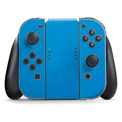 Blue Carbon Fiber Specialty Texture Material Nintendo Switch (2017-2021) Joy-Con Controller Skin