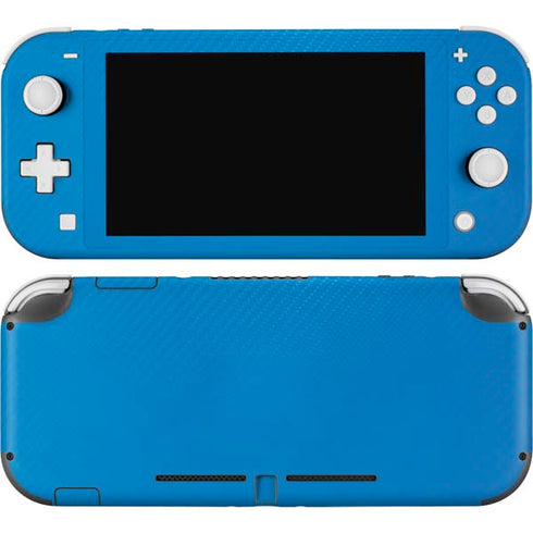 Blue Carbon Fiber Specialty Material Nintendo Switch Lite Skin