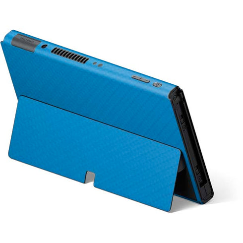 Blue Carbon Fiber Specialty Material Nintendo Switch OLED (2021) Skin