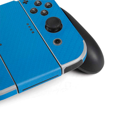 Blue Carbon Fiber Specialty Material Nintendo Switch OLED (2021) Skin