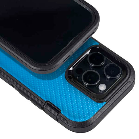 Blue Carbon Fiber Specialty Texture Material Otterbox Defender iPhone Skin