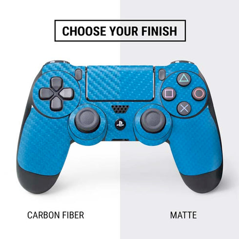 Blue Carbon Fiber Specialty Material PS4 Controller Skin