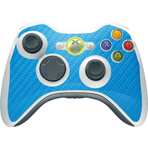 Blue Carbon Fiber Specialty Material Xbox 360 Wireless Controller Skin