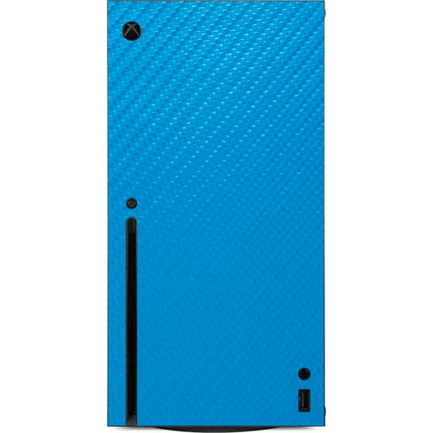 Blue Carbon Fiber Specialty Material Xbox Series X Console Skin