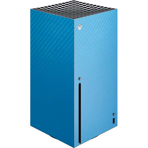 Blue Carbon Fiber Specialty Material Xbox Series X Console Skin