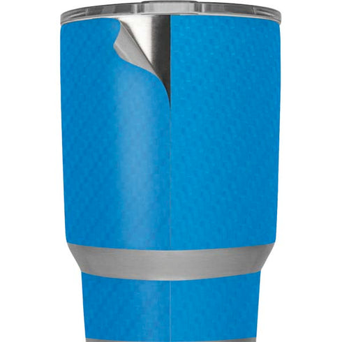 Blue Carbon Fiber Specialty Texture Material Yeti 20oz Tumbler Skin