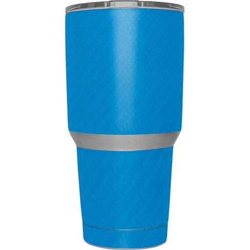 Blue Carbon Fiber Specialty Texture Material Yeti 30oz Rambler Tumbler Skin
