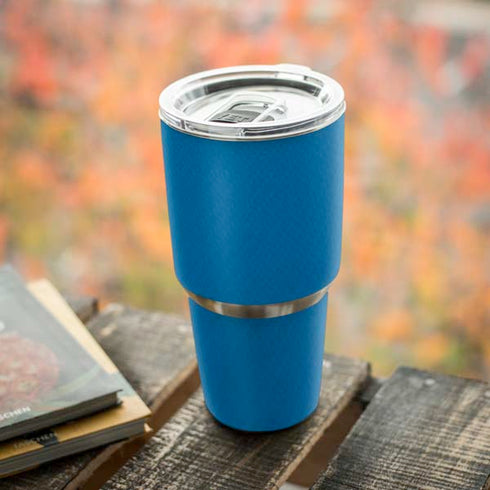 Blue Carbon Fiber Specialty Texture Material Yeti 30oz Rambler Tumbler Skin