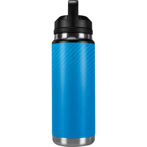 Blue Carbon Fiber Specialty Texture Material YETI Rambler 26oz Bottle Skin