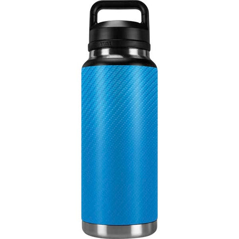 Blue Carbon Fiber Specialty Texture Material YETI Rambler 36oz Bottle Skin