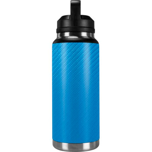 Blue Carbon Fiber Specialty Texture Material YETI Rambler 36oz Bottle Skin