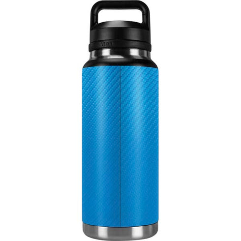 Blue Carbon Fiber Specialty Texture Material YETI Rambler 36oz Bottle Skin