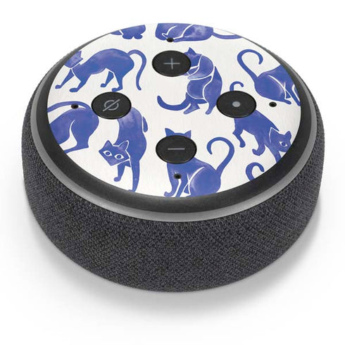 Cat Coq Blue Cats Amazon Echo Dot Skin