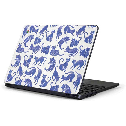 Cat Coq Blue Cats Samsung Chromebook Skin