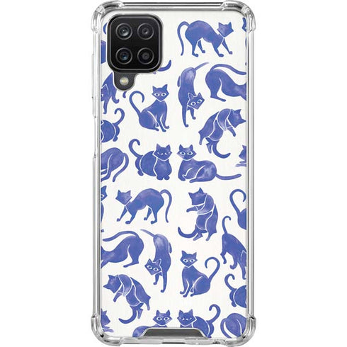 Cat Coq Blue Cats Galaxy A12 Clear Case