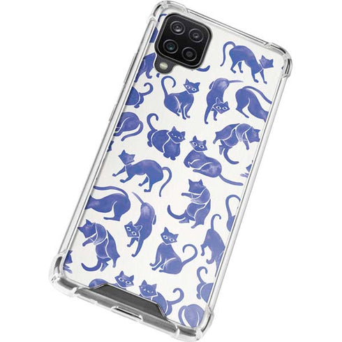 Cat Coq Blue Cats Galaxy A12 Clear Case