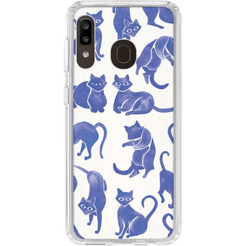 Cat Coq Blue Cats Galaxy A20 Clear Case