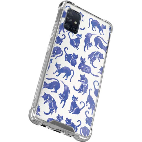 Cat Coq Blue Cats Galaxy A71 5G Clear Case