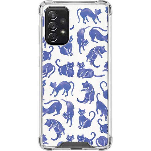 Cat Coq Blue Cats Galaxy A72 5G Clear Case
